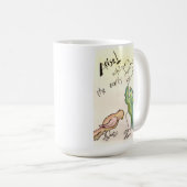 起きて早朝の夜明けにささやく！マグ コーヒーマグカップ (正面右)