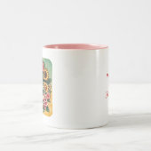 起きて来素晴らしる ツートーンマグカップ (中央)