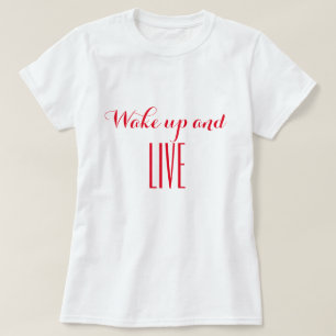 起きて生きる Tシャツ