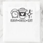 起きて眠る 長方形シール (バッグ)