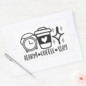 起きて眠る 長方形シール (封筒)