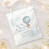 起きて遠くに!テディベアーバルーンベビーシャワー フェイバーバッグ (クリップ留めされた状態)