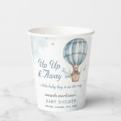 起きて遠くに!テディベアーバルーンベビーシャワー 紙コップ (裏面)