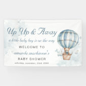 起きて遠くに!テディベア赤ちゃんシャワーへようこそ 横断幕 (横)