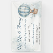 起きて遠くに!テディベア赤ちゃんシャワーへようこそ 横断幕 (縦)