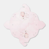 起きて遠くに!ピンクのホットエアバルーン赤ちゃんシャワー フェイバーボックス (折り畳みなし)