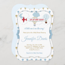 起きて遠くに!ベビーシャワー招待状