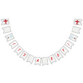 起きて遠くに!男の子のシャワーのバナー バンティングフラッグ (全)