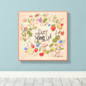 起きな与えさい!引き伸ばしキャンバスのウォールアート11x11 キャンバスプリント (インサイチュ (ウッドフロア))