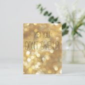 起きな与えさい！金ゴールドスパークやる気を起こさせる引用文 ポストカード (スタンド正面)