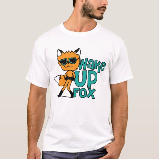 起きろキツネ クールガイ Tシャツ (正面)