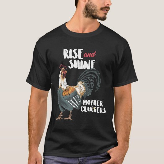 起きろニワトリ母さんT Tシャツ (正面)