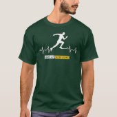 起きろ進めランナーの鼓動モチベーション Tシャツ (正面)