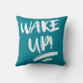 起きろ！ニースデザイン文字 クッション (裏面)