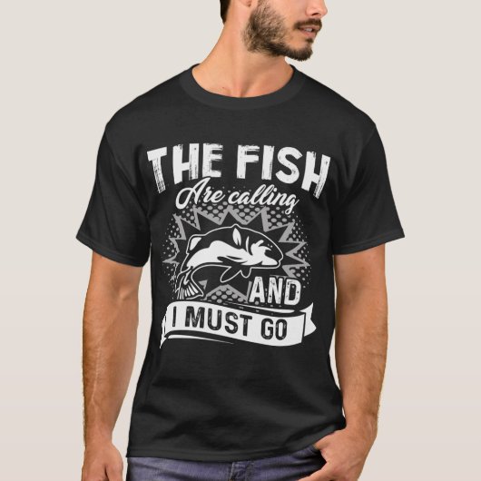 起きろ!釣りの時間だ! Tシャツ (正面)