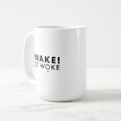 起きろ!Not Wake™ロゴクラシックマグカップ コーヒーマグカップ (正面左)
