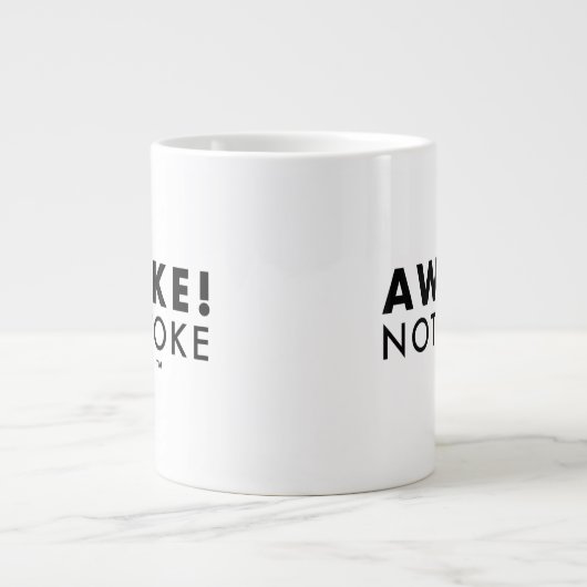 起きろ!Not Wake™ LOGO Giant Jumbo Mug ジャンボコーヒーマグカップ (正面)