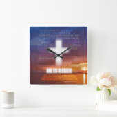 起き上がった スクエア壁時計 (ホーム)