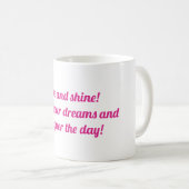 起き上がって輝け！夢を醸成して征服する コーヒーマグカップ (正面右)