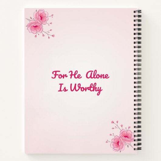 起き上がり輝き与え神その栄光!SCジャーナル ノートブック (裏面)