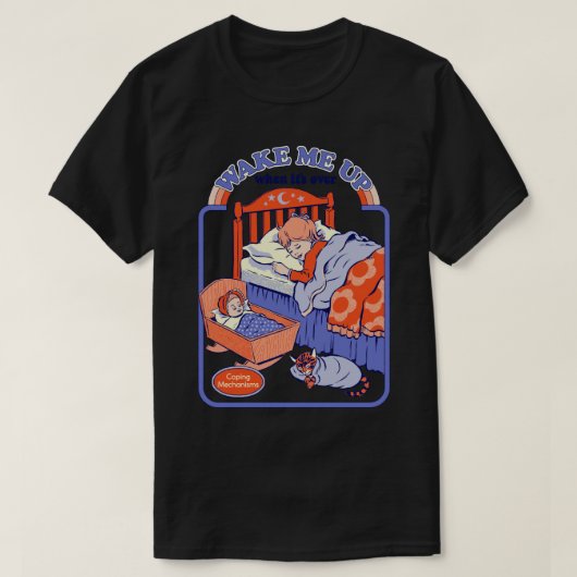 起こしてくれ Tシャツ (デザイン正面)