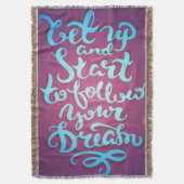 起こし、あなたの夢を後を追い始めて下さい スローブランケット (正面縦)