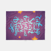 起こし、あなたの夢を後を追い始めて下さい フリースブランケット (正面(横))