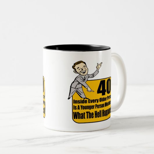 起こった何が第40誕生日プレゼント ツートーンマグカップ (正面右)