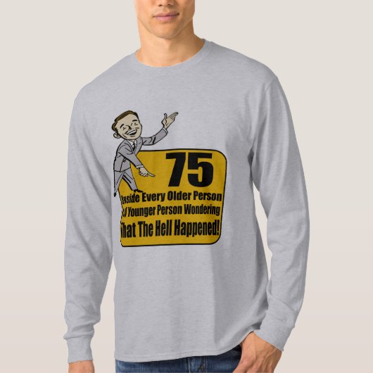 起こった何が第75誕生日プレゼント Tシャツ (正面)