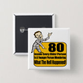 起こった何が第80誕生日プレゼント 缶バッジ (正面&裏面)