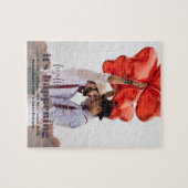 起こってる |おもしろい写真Save the Dateパズル ジグソーパズル (横)