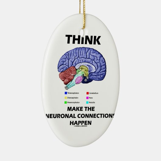 起こらせます神経つながりを考えて下さい(頭脳) セラミックオーナメント (右)
