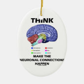 起こらせます神経つながりを考えて下さい(頭脳) セラミックオーナメント (正面)