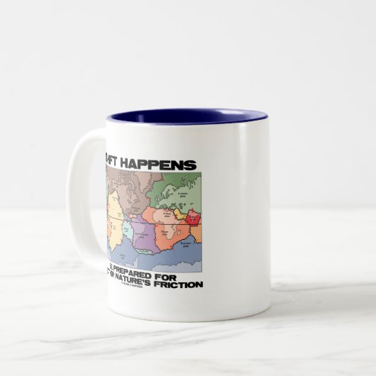 起こります準備されます大自然のために移して下さい ツートーンマグカップ (正面左)