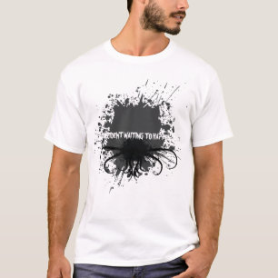 起こるために待っているスプラッターの事故 Tシャツ