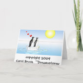 起こるものは何でも、ペンギンのバレンタイン シーズンカード (裏面)