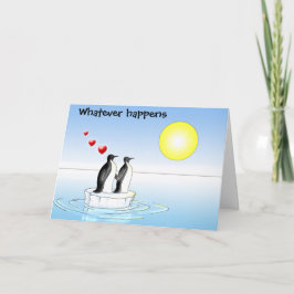 起こるものは何でも、ペンギンのバレンタイン シーズンカード