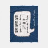 起こる何がおもしろいな引用文の滞在で フリースブランケット (正面)