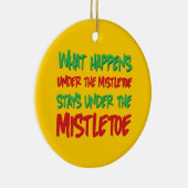 起こる何がヤドリギの休日のオーナメントの下で セラミックオーナメント (右)