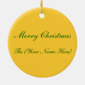 起こる何がヤドリギの休日のオーナメントの下で セラミックオーナメント (裏面)