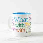 起こる何が姉妹のマグによって ツートーンマグカップ (正面左)