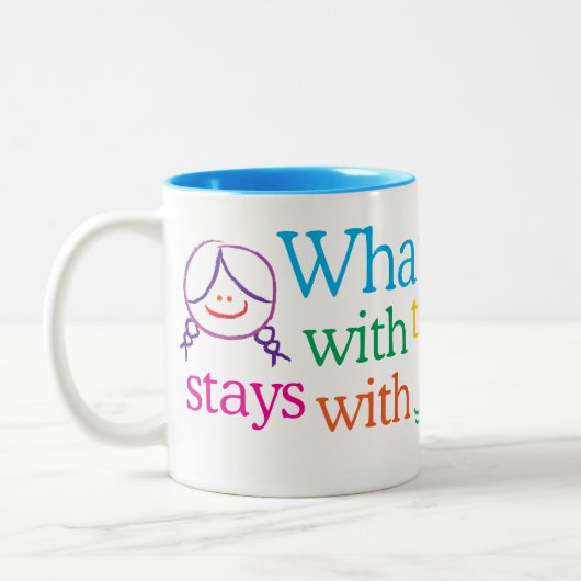 起こる何が姉妹のマグによって ツートーンマグカップ (左)