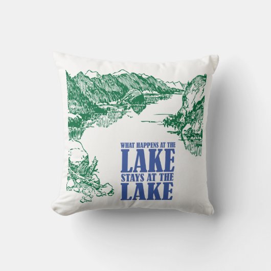 起こる何が湖の枕で湖の滞在で クッション (正面)