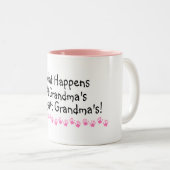 起こる何が祖母で祖母の滞在で ツートーンマグカップ (正面右)