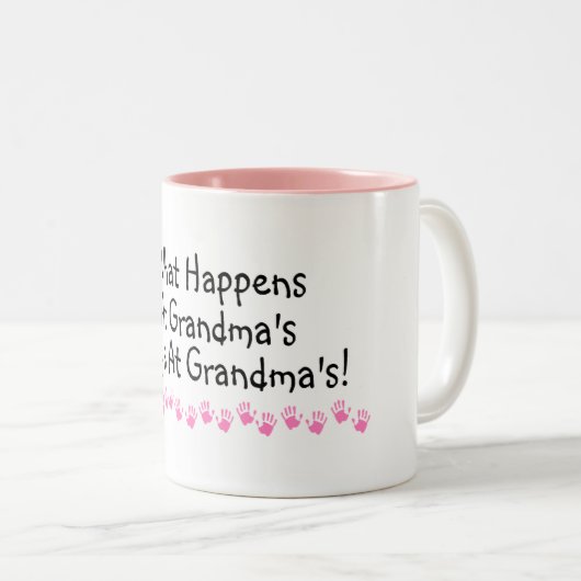 起こる何が祖母で祖母の滞在で ツートーンマグカップ (正面右)