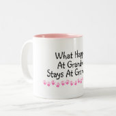 起こる何が祖母で祖母の滞在で ツートーンマグカップ (正面左)