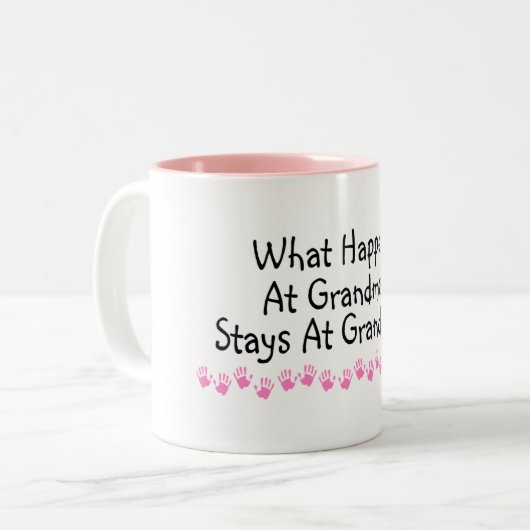 起こる何が祖母で祖母の滞在で ツートーンマグカップ (正面左)