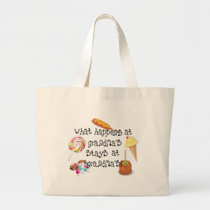 起こる何が祖母で祖母の滞在で ラージトートバッグ