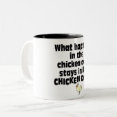 起こる何が鳥小屋で ツートーンマグカップ (正面左)