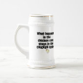 起こる何が鳥小屋で ビールジョッキ (左)
